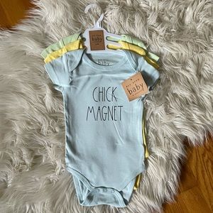 RAE DUNN Set of 3 Baby Onesies